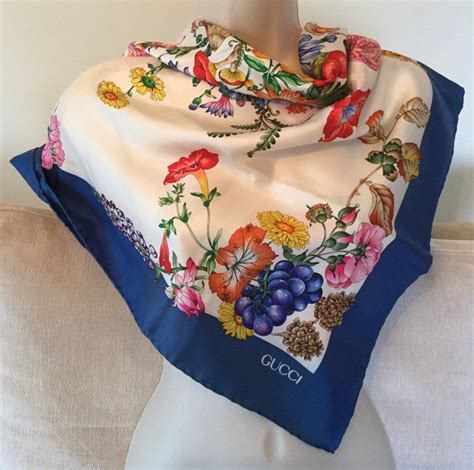 etsy gucci floral scarf|gucci floral scarf vintage.